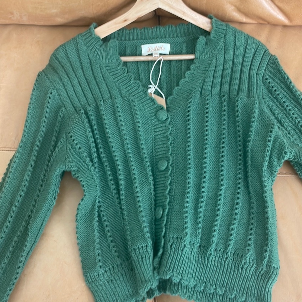 New green eclectic cardigan